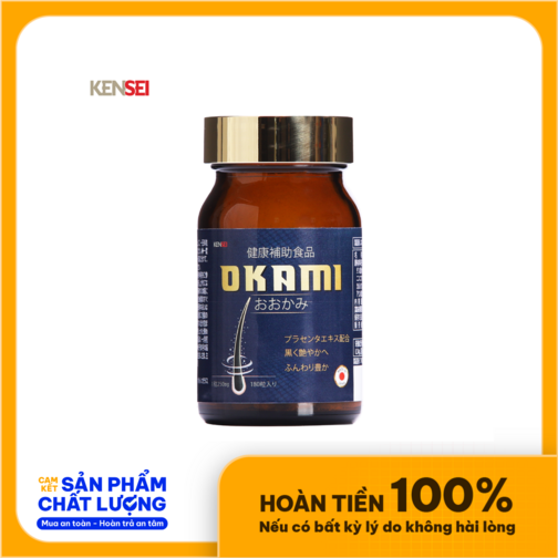 Viên uống giảm rụng tóc và phục hồi tóc yếu, khô hoặc dễ gãy Okami Nhật Bản. Tạm hết hàng